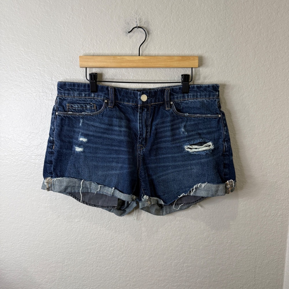 BlankNYC Distressed Denim Shorts Blue Dark Wash Size 29 Y2K Streetwear Boho